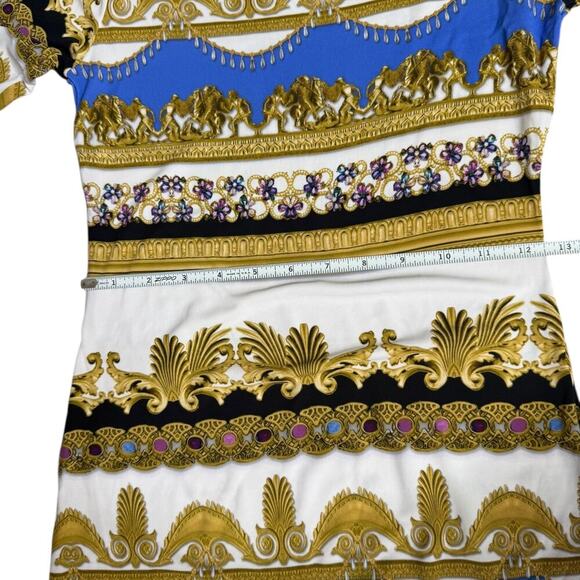 Just Cavalli Royal Print Shift Dress sz M - Picture 10 of 11